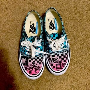 Vans SF Tribal Checkered Pink & Blue